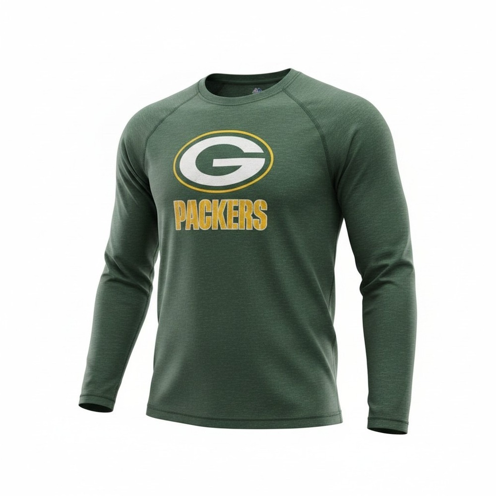 Green Bay Packers NFL Gameday Gear Majestic Long Sleeve Shirt Mens Large Green